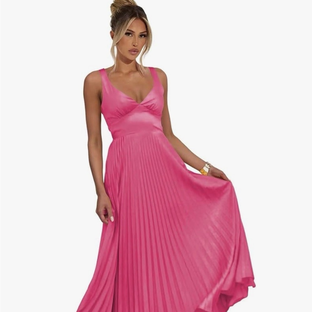 Elegant Prink Sleeveless Dress